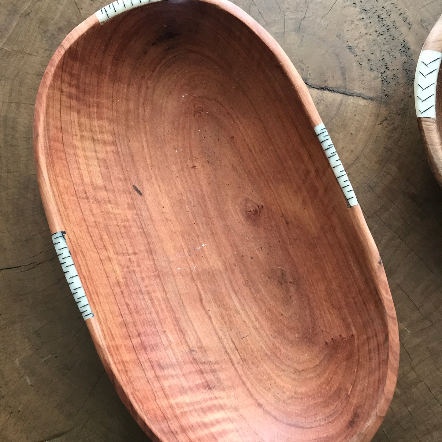 Bowls with bone detail