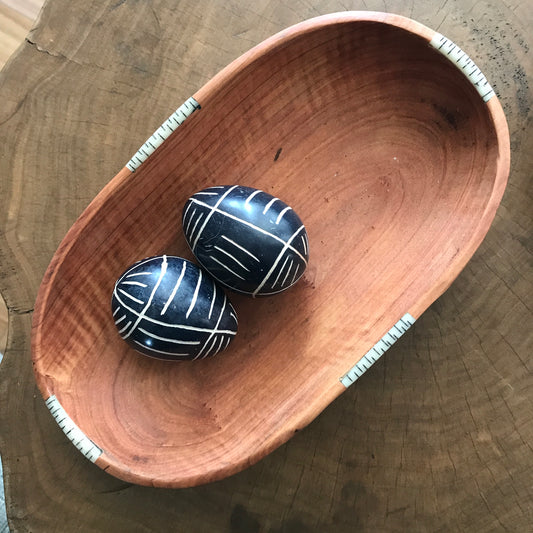 Bowls with bone detail