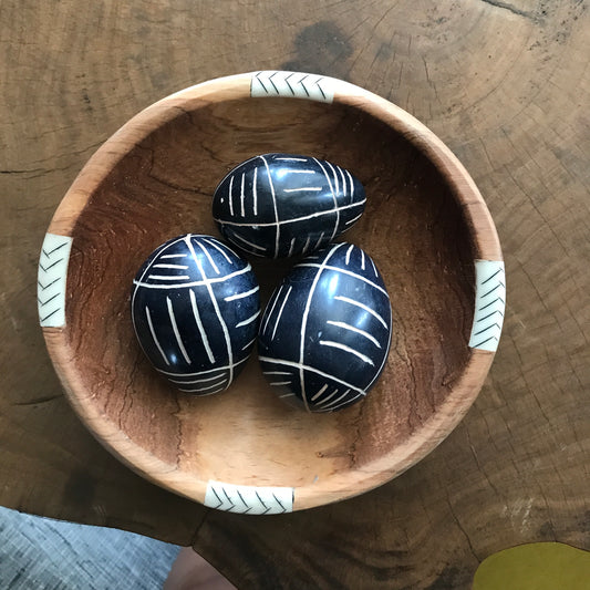 Tribal soapstone eggs