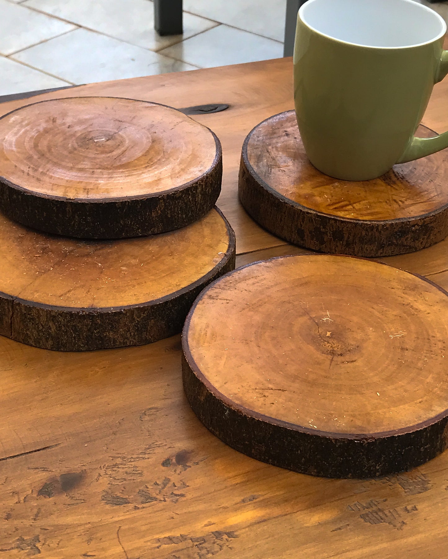 Chunky tea coasters