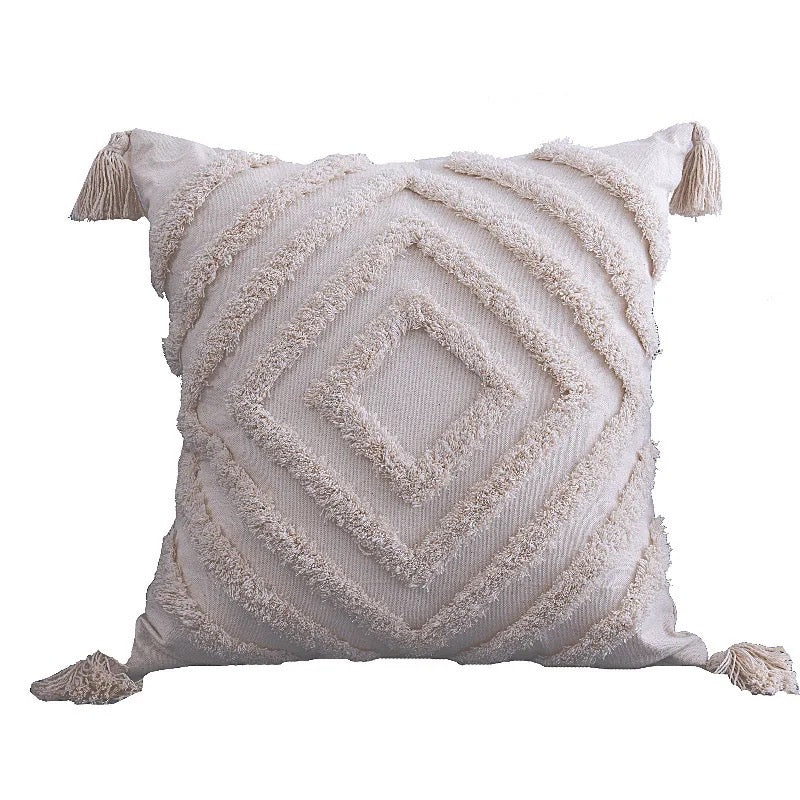 Tufted diamond pillow cover