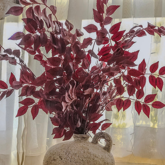Burgundy stems