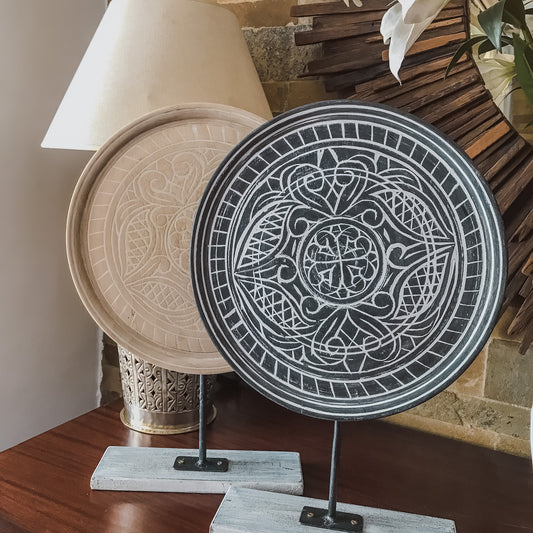 Lamu Carved wood table accent