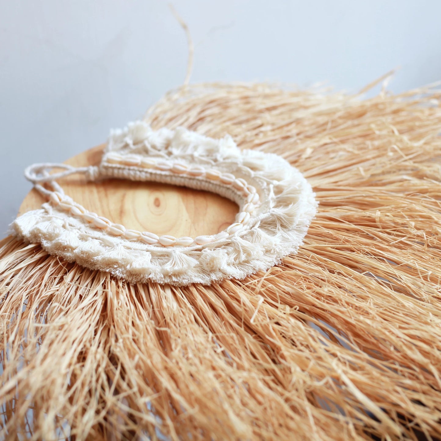 Raffia wall hanging